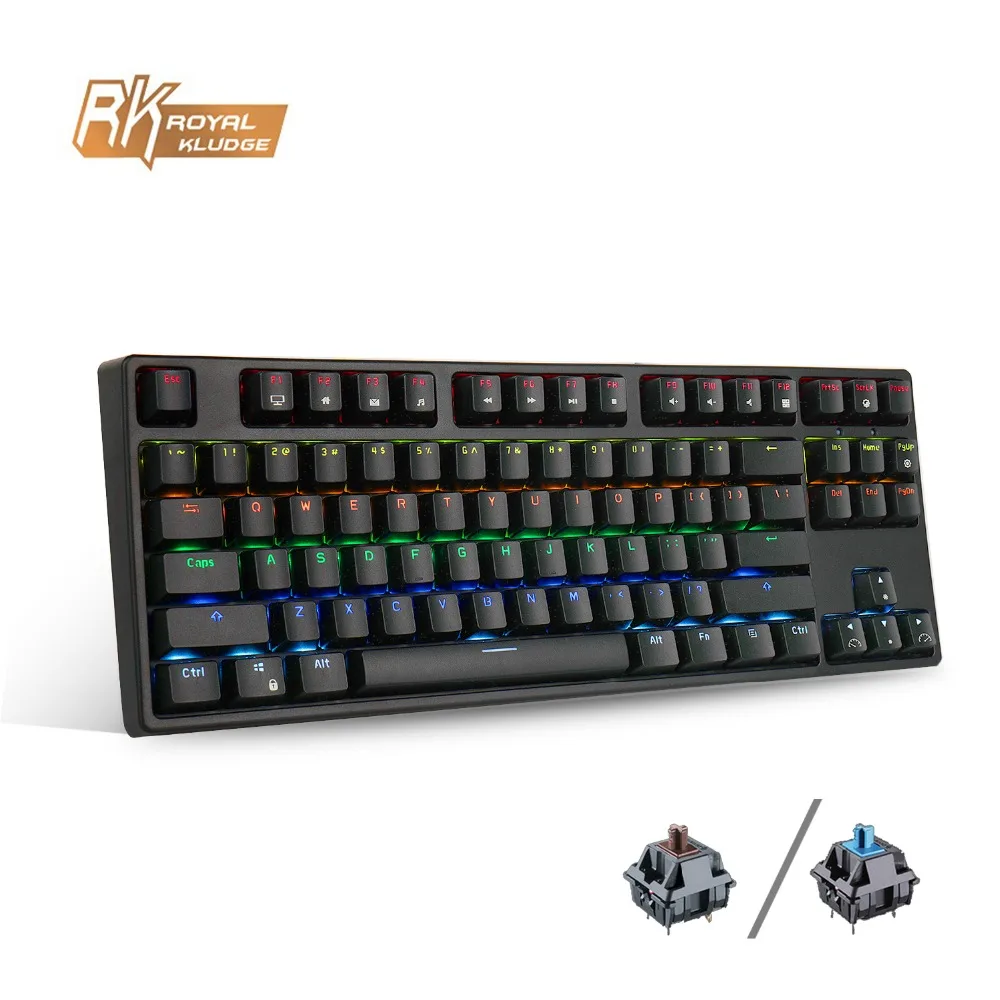 RK Sink87G Mechanical Gaming Keyboard Blue Brown Switch ROYAL KLUDGE Wireless 2 4G RGB LED Backlight