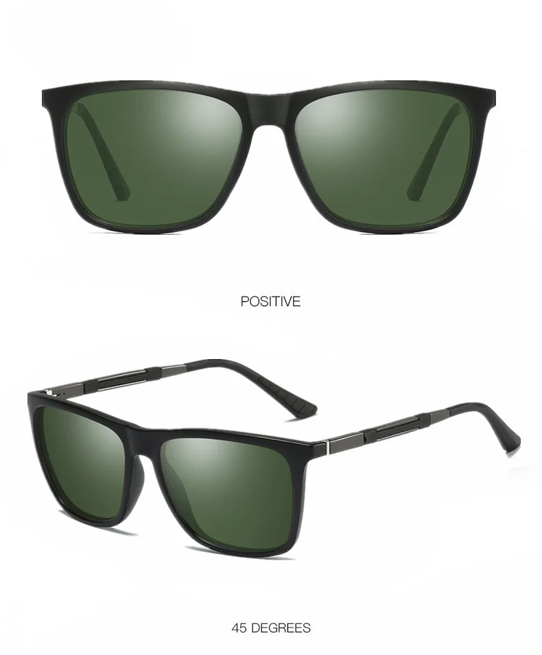 Бензола поляризованных солнцезащитных очков Для мужчин классический красочные мужские солнцезащитные очки Oculos, защита от ультрафиолетовых лучей, очки для вождения, черного цвета с Чехол 9305