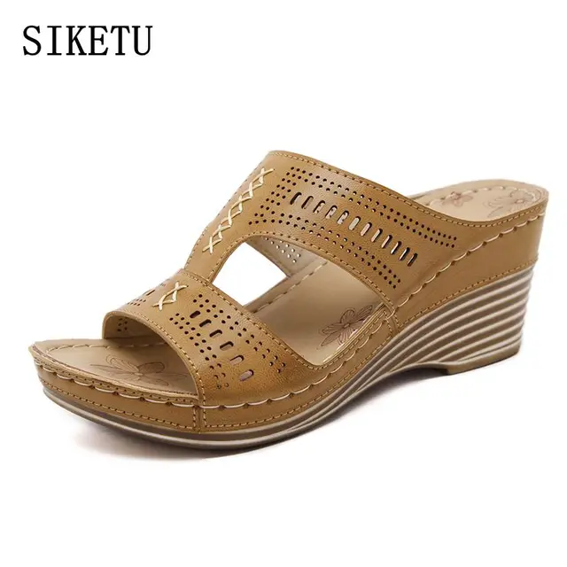 SIKETU Wanita Fashion Tinggi  Tumit Sandal  Wanita Musim 