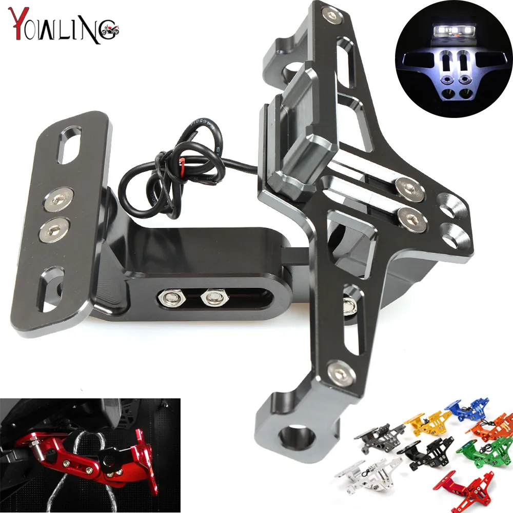 

Motorcycle License Plate Bracket Licence Plate Holder Frame Number Plate For SUZUKI GSXR 1100 GSX-R1100 1989 1990 1991 1992-2016