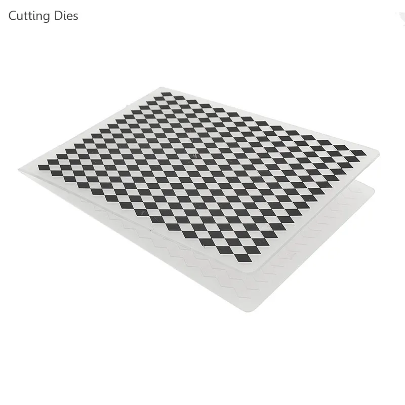 

2019 Diamond Shaped Plastic Embossing Folder For Scrapbook DIY Album Card Tool Plastic Template Stamp Card Making Decoration