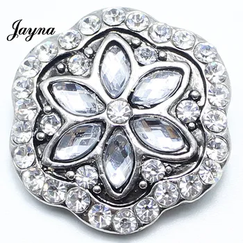 

30pcs/lot High quality 18mm ginger Metal Snap Rhinestone Snaps Jewelry Fit Snap Bracelet Fashion Charm Bracelet GS1208176