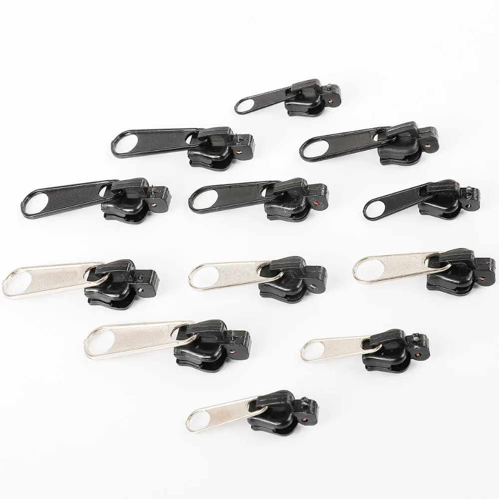 

6Pcs/lot 1.3x3.6x1.1cm/1.1x3.4x1cm/1x2.8x0.85cm Universal Instant Fix Zipper Repair Kit Replacement Zip Slider Teeth Zippers