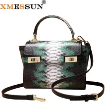 XMESSUN, натуральная кожа, змеиная сумка,, женская мода, с рисунком питона, сумки для женщин, змеиная кожа, сумка через плечо, Прямая поставка, F190