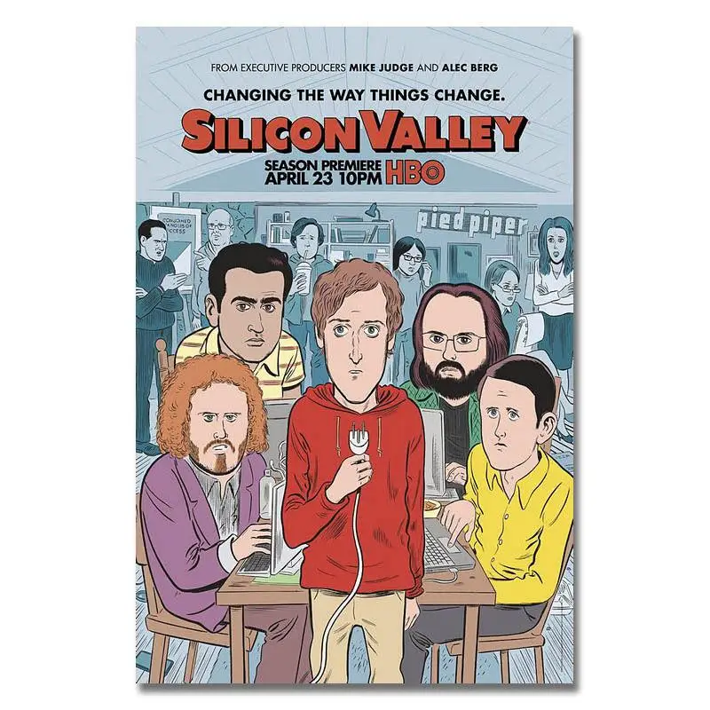 

1970A Silicon Valley Season 4 TV Series-Wall Sticker Silk Poster Light Canvas Decoration