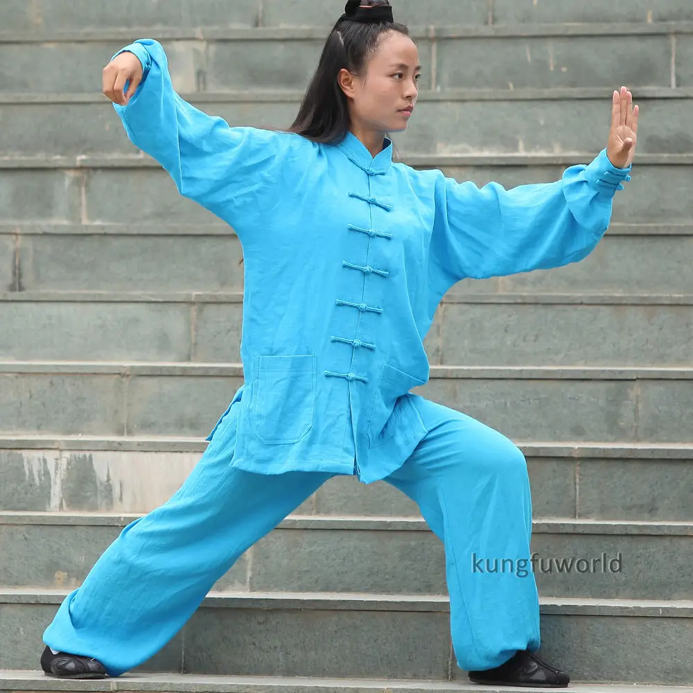 24 Colors Women's Tai chi Uniform Martial arts Wushu Wing Chun Kung fu Suit on