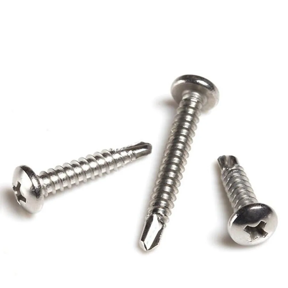 

M3.5 Metal Screws Undercut Pan Head Self Drilling Screws Phillips Self Tapping Screw Bolts Hard Stainless Steel 410