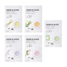 MISSHA Herb In Nude Sheet Mask 3 шт. Корейская маска для лица Уход за кожей маска для лица увлажняющая сужающая поры лечение от прыщей, отбеливание