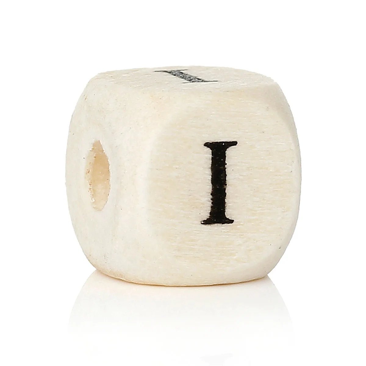 

DoreenBeads Wood Spacer Beads Cube Natural Letter Pattern About 10.0mm( 3/8") x 10.0mm( 3/8"), Hole: Approx 4.0mm, 30 PCs
