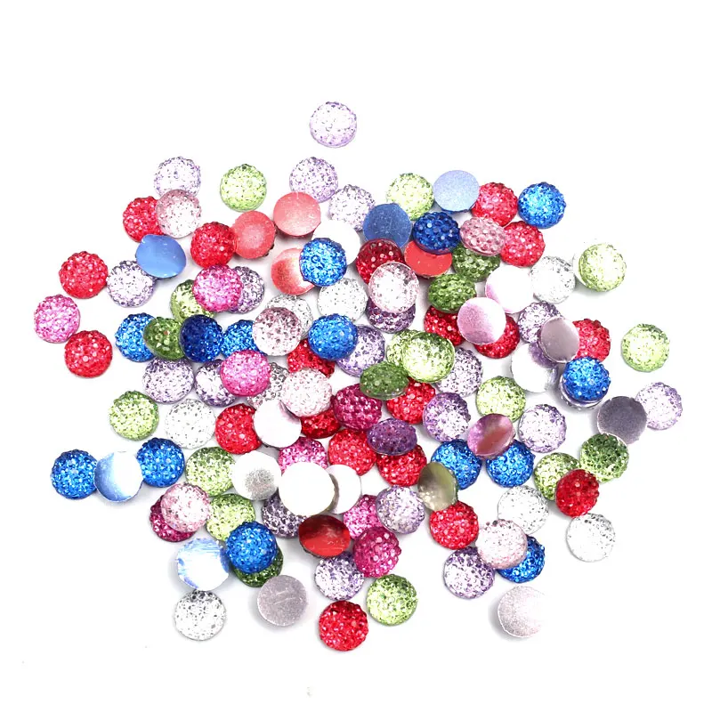 200/300pcs Mixed Round Resin Decoration Crafts Flatback Cabochon Embellishments For Scrapbooking Beads Diy Accessories | Дом и сад