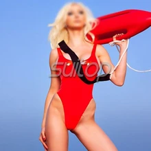 latex teddies body suit rubber jumpsuit woman’s sports suit SUITP lingerie