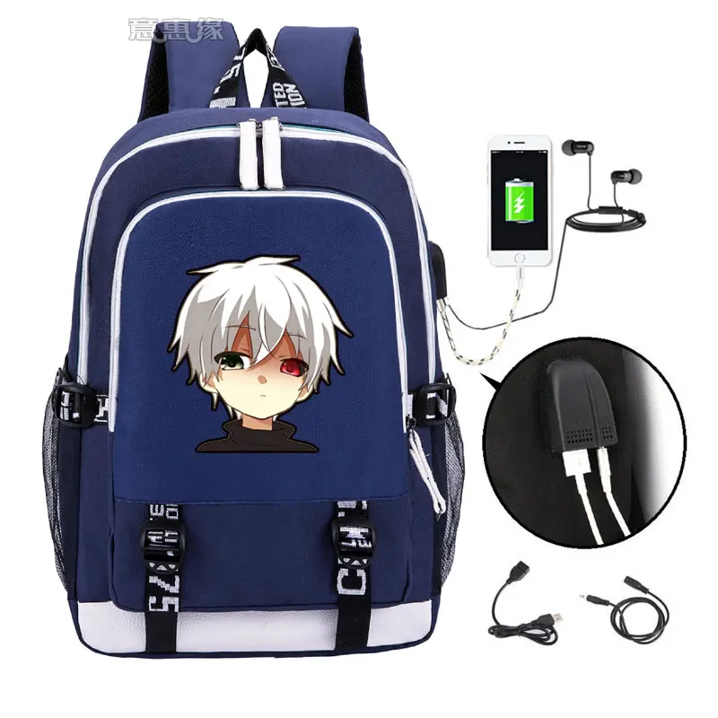 09 Рюкзак Kaneki Ken, модный рюкзак для ноутбука с usb, школьная сумка для мальчиков и девочек-подростков, Детская классная сумка для книг - Цвет: 09