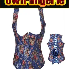 Женский Готический корсет в форме корсажа, стальной корсет с косточками, сексуальные корсеты, корсеты на талии, топ w3240