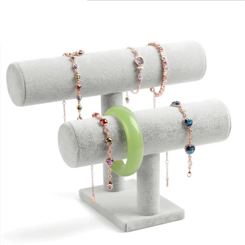  Double Layer Bangle Display Shelf Removable Headbands Stand Holder Bracelet Organizer Watches Holde