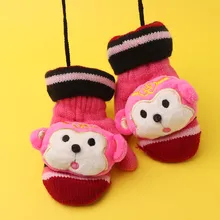 1 пара, Детские рукавички унисекс в форме животных, Осень-зима, теплые мягкие милые детские перчатки, варежки для мальчиков и девочек