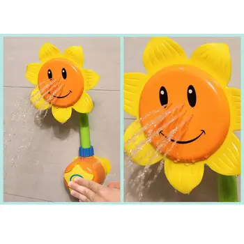 

Baby Bath Toys for Bathroom Children Swimming Toy Sunflower Water Spray Shower Faucet Kids Learning Toy Bath with Box