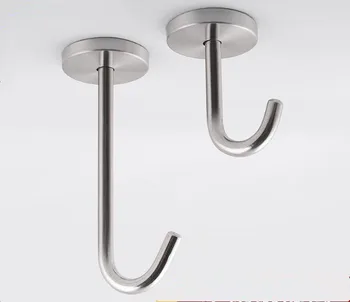 

1PC Stainless Steel Top-mounted Hook Cabinet Bottom Board Hook Wardrobe Door Holder Bathroom Towel Hanger Kitchen OK 0935