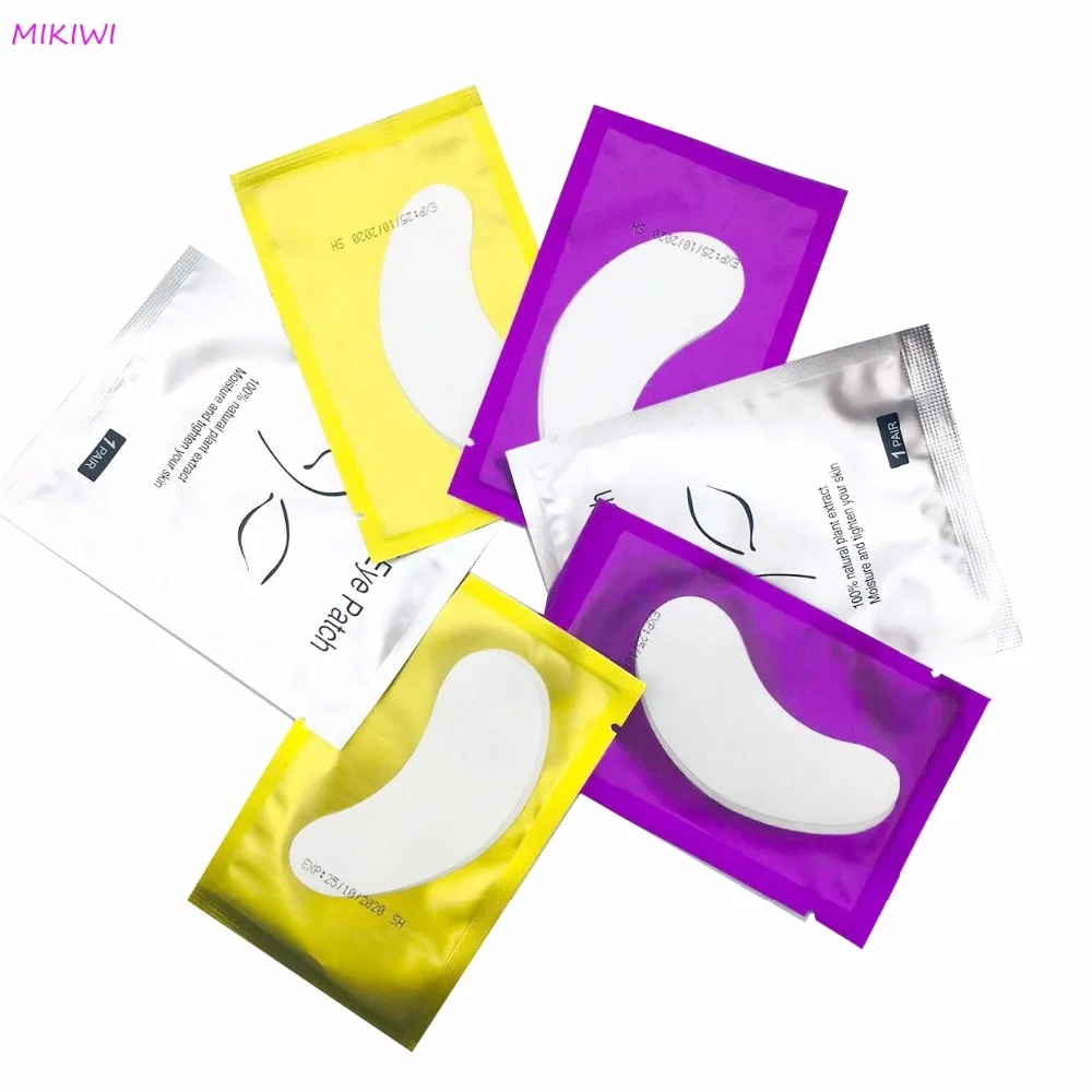 

MIKIWI 50Pairs lash Extension Patches Eye Gel Patches Eyelash Under Eye Pads Eye Tips Sticker Wraps Make Up Tools lashes