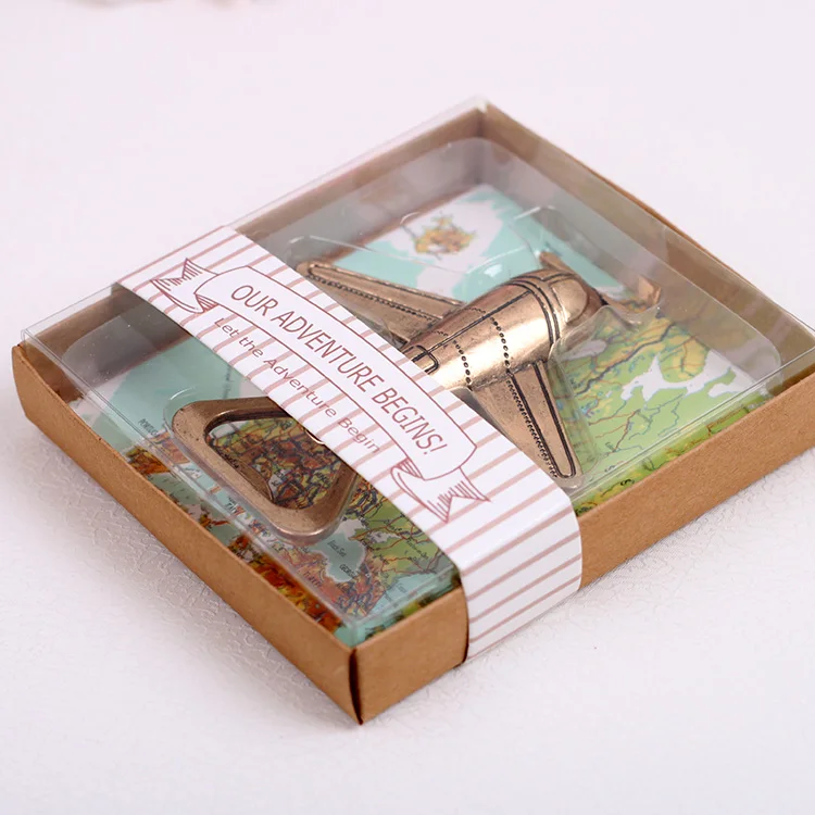 Adventure Begins Airplane Bottle Opener Wedding Gift event decoration