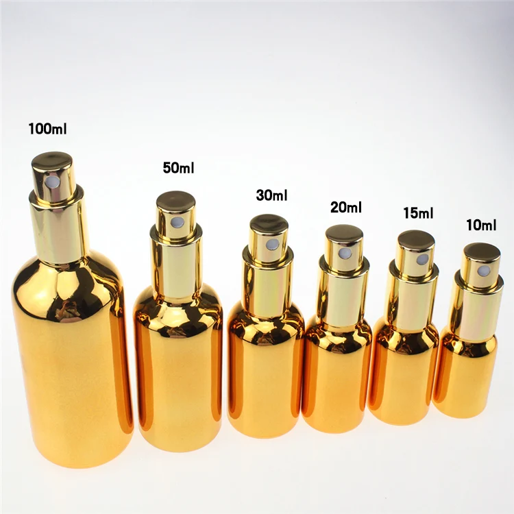 100PCS fine mist golden 100ml glass spray bottle, 100 ml glass spray bottle for essential oils ,glass spray perfume bottles