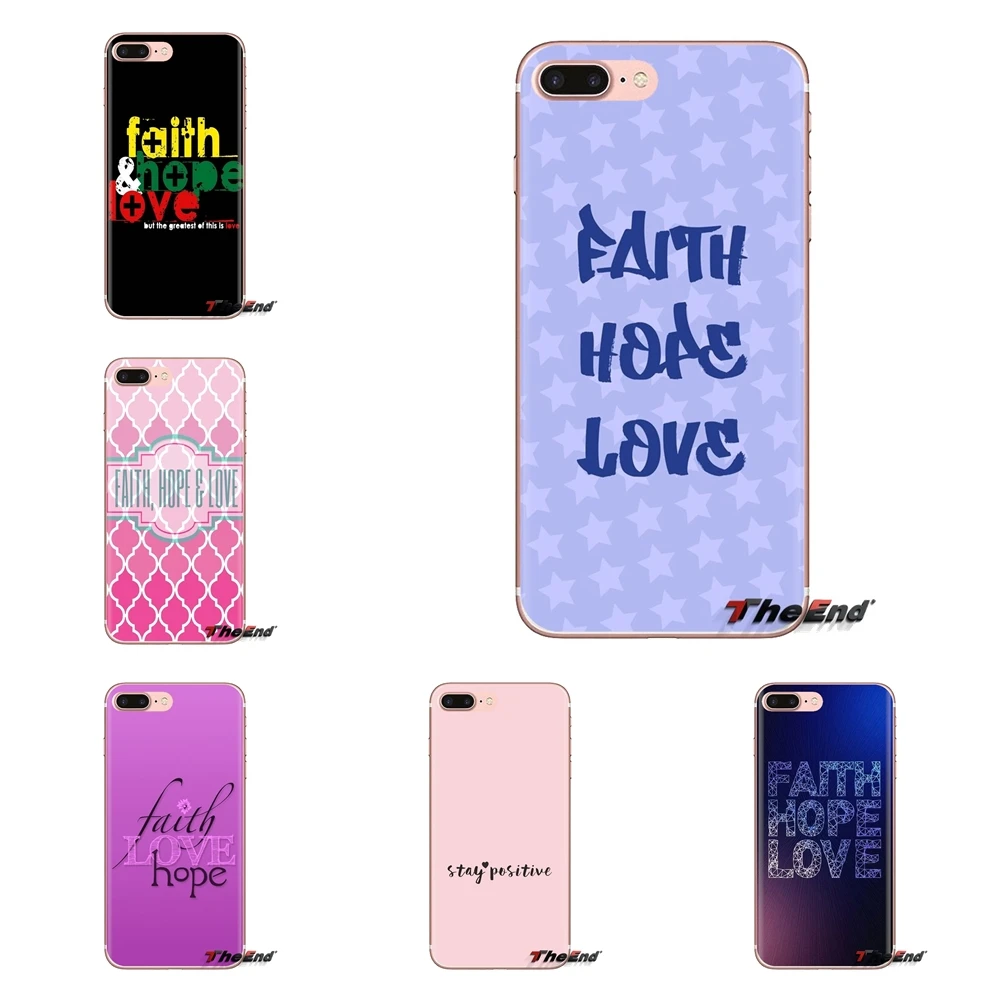 Faith Hope Love Transparent Soft Shell Covers For Samsung Galaxy J1 J2 J3 J4 J5 J6 J7 J8 Plus 2018 Prime 2015 2016 2017 |
