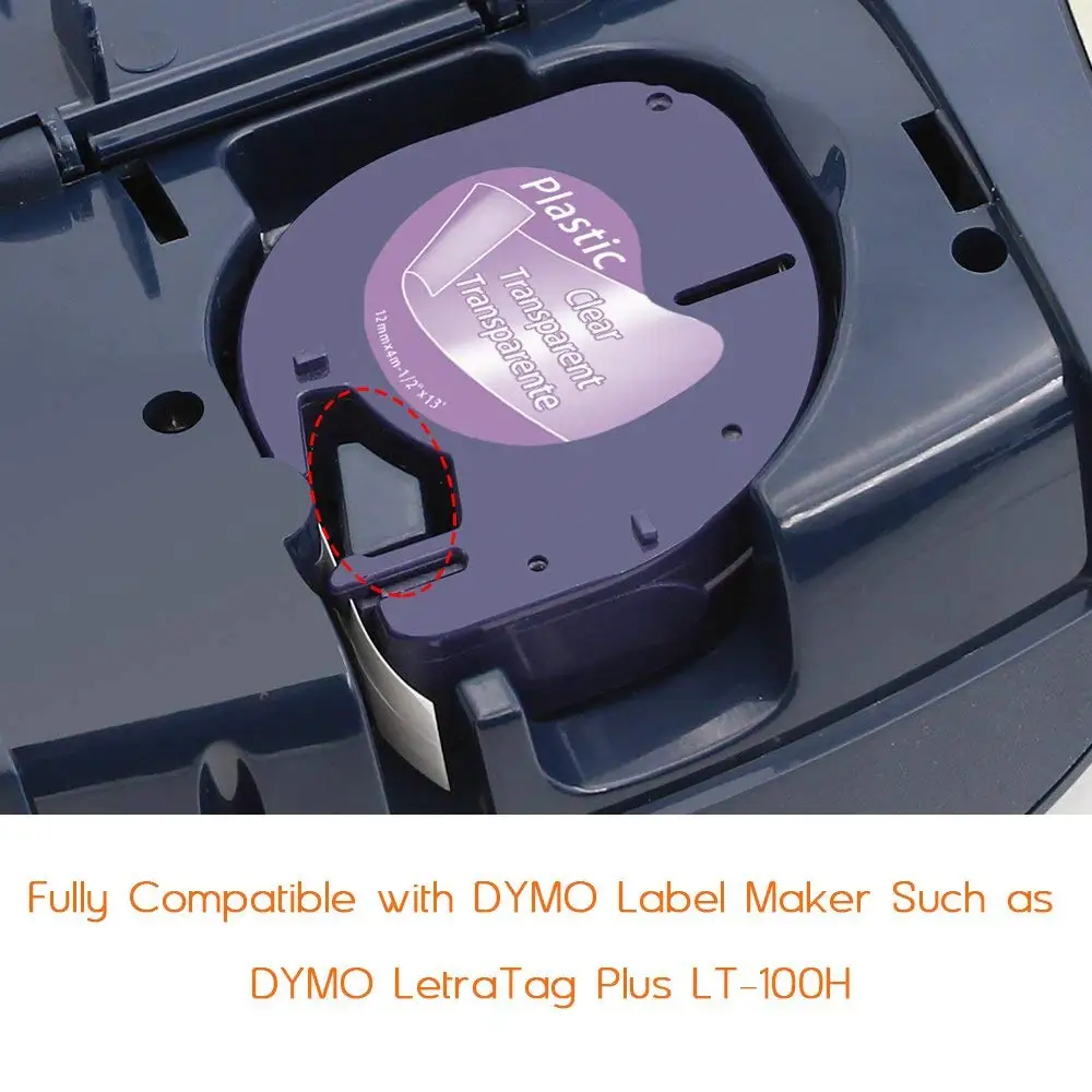 Wonfoucs 6 шт 91331 совместимый с dymo LetraTag ленты 12 мм лента для маркировки 16952 LT 91332 91333 91334