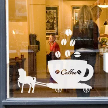

"Chun Mara coffee" cafe restaurant dessert background decorative wall stickers window stickers glass stickers New