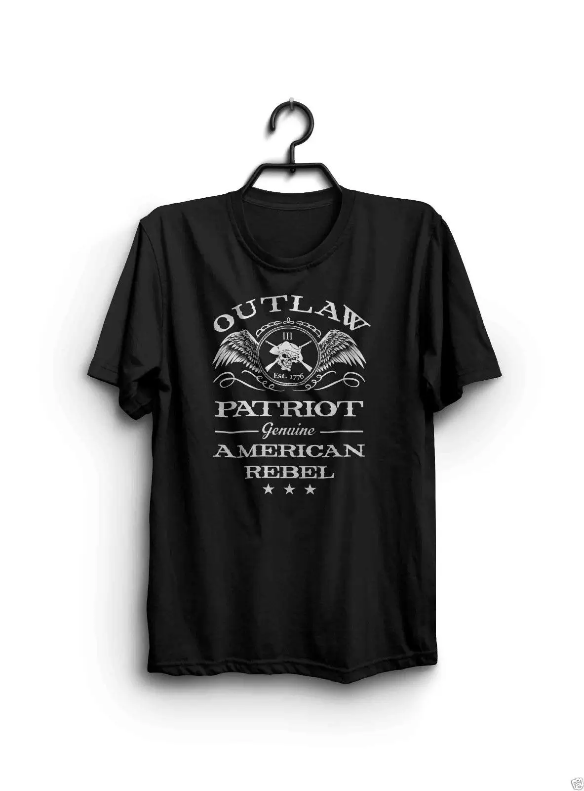 

Newest Fashion Outlaw Patriot Genuine American Rebel - 2Nd Amendment - Pro Gun T Shirt100% Cotton Humor Tee Shirts