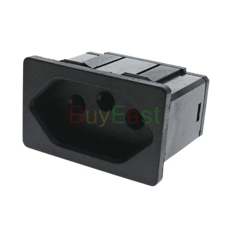 

EU 4mm Pin, Brazilian 3 Pin Power Outlet Socket Panel Mount Receptacle AC100~250V 10A