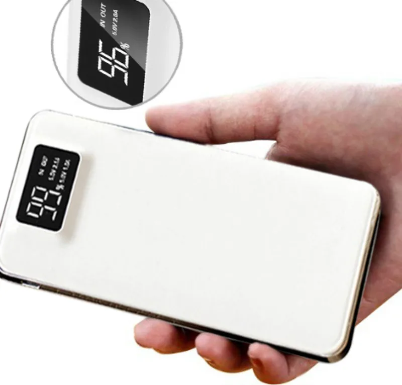 

30000mAh Power Bank External Battery Pack LCD Screen Display Portable Dual USB Ports Phone Charger For iPhone5 5s 6 7 8