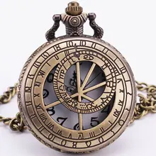 Planétarium Vintage Antique Rétro Archaize Steampunk Creux Quartz Montre De Poche Hommes Unisexe Pendentif Chaîne Horloge Cadeau Fob Montres