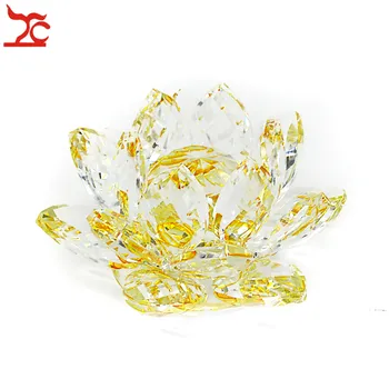 

Fashion 80mm Crystal Lotus Flower Jewelry Display Holder Crafts Glass Domestic Wedding Party Ring Earring Necklace Holder Stand