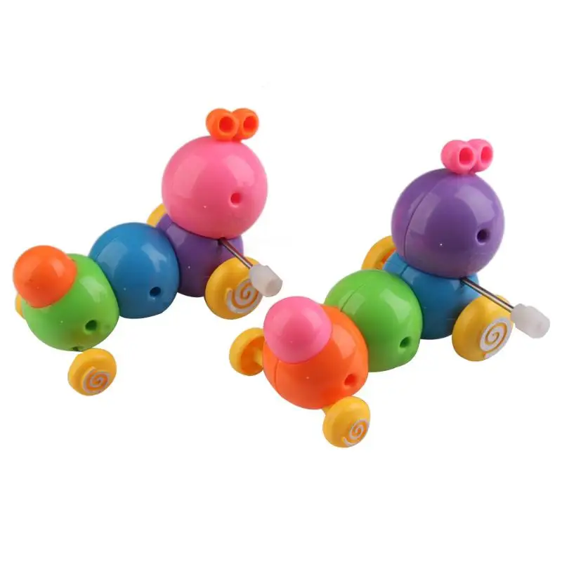 1Pcs Kids Clockwork Carpenterworm Children Plastic Wind Up Toy Environment-friendly Carpenterworm Cutworm Clockwork Spring Bug