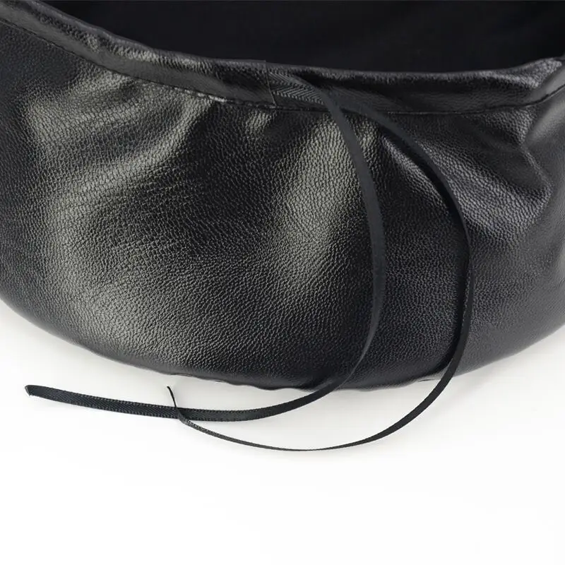 Женский берет COKK из искусственной кожи на плоской подошве для осени и зимы|beret hats