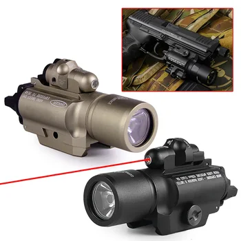 

Torch X400 LED Flashlight Weapon light With Red Laser Sight Picatinny for Tactical Hunting Airsoft Rifle Pistol