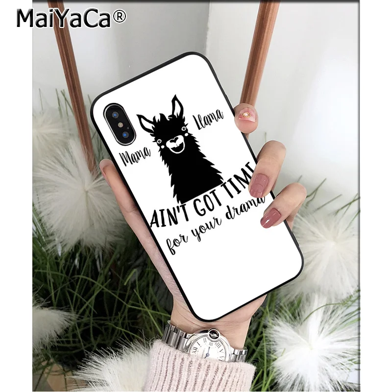 MaiYaCa Llama Alpacas животное ТПУ Мягкий силиконовый чехол для телефона чехол для iPhone 6S 6plus 7plus 8 8Plus X Xs MAX 5 5S XR