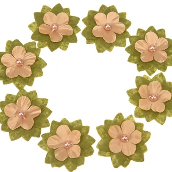 

100pcs Fabric Green leaf Flower DIY Accessories Hair Flower Apparel accessory Hair Accessories Wedding decoration flower