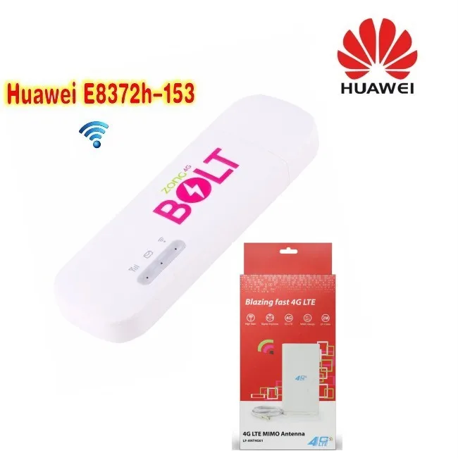 Разблокированный huawei E8372 E8372h-153 4g usb модем wifi 150 Мбит/с 4G антенной 49dbi