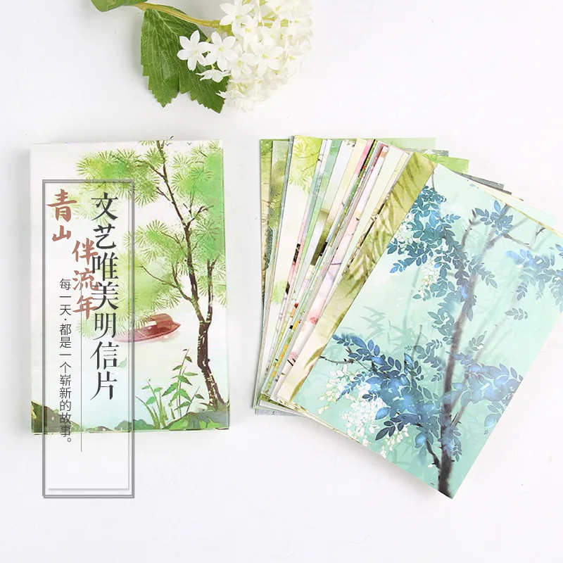 

30 Sheets/Set Charming Aesthetic Scenery Postcard Greeting Card Message Card Birthday Gift Card