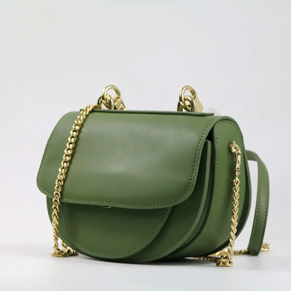 

Chain Saddle bag Luxury Women Bag Genuine Leather Female Half Moon Handbags Fashion Retro Designer Ladies Shoulder Crossbody Bag