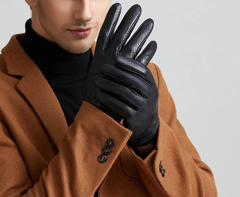 Длинный хранитель, высокое качество, натуральная кожа, мужские перчатки с сенсорным экраном, перчатки на запястье, мужские перчатки для велоспорта, тактильные перчатки G219