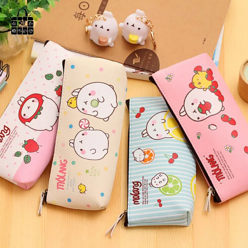

Creative cute rabbit high-grade pu waterproof Women hand bag Zipper Travel Cosmetic Bag Makeup Case Toiletry Pouch Cases pen bag