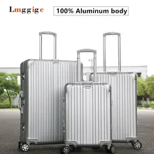 20″24″28″inch Upgrade100% Full Aluminum Luggage with custom made Logo,Rivet reinforced Roller Suitcases,High quality Travel box