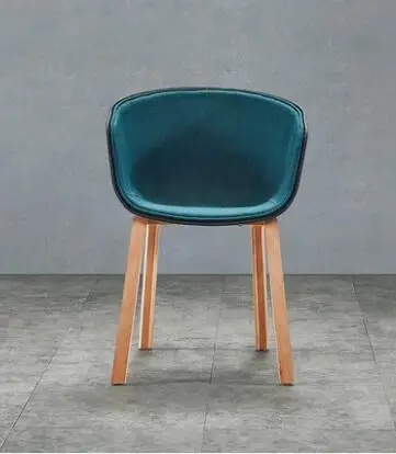 Armchair soft comfortable chair solid wood simple backrest chair.