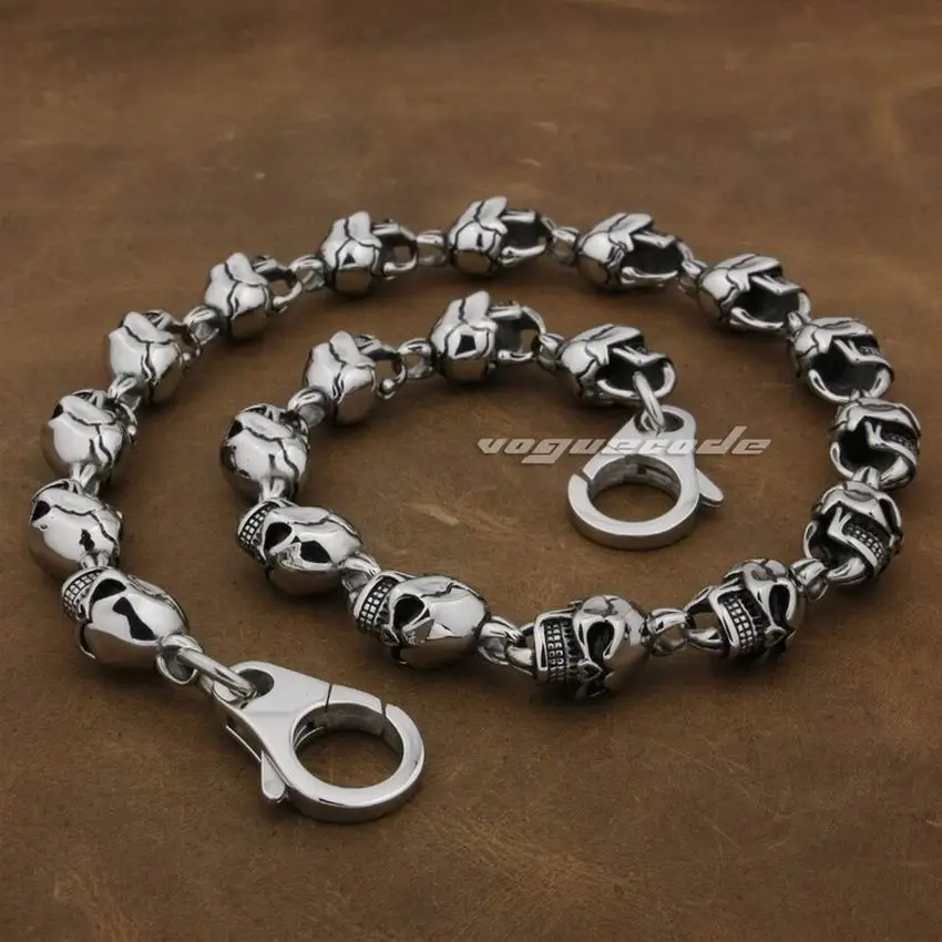 mens skull wallet with chain