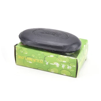 

1PCS Active Energy Black Face Body Clear Tourmaline Soap Anti Bacterial Bamboo Charcoal Soap