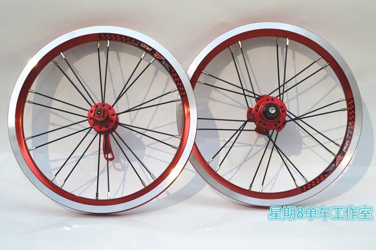 Top Folding Bicycle Litepro 14/16inch 412 Wheelset Outer 3 Shift Wheel Set Three Speed Bike Wheels 3