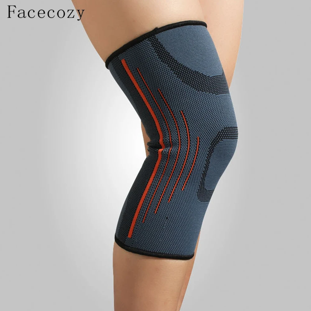 Facecozy 1 шт. высокие эластичные наколенники спортивные танцы до колена Поддержка протектор унисекс Спортивная безопасность дышащая Баскетбол Наколенники