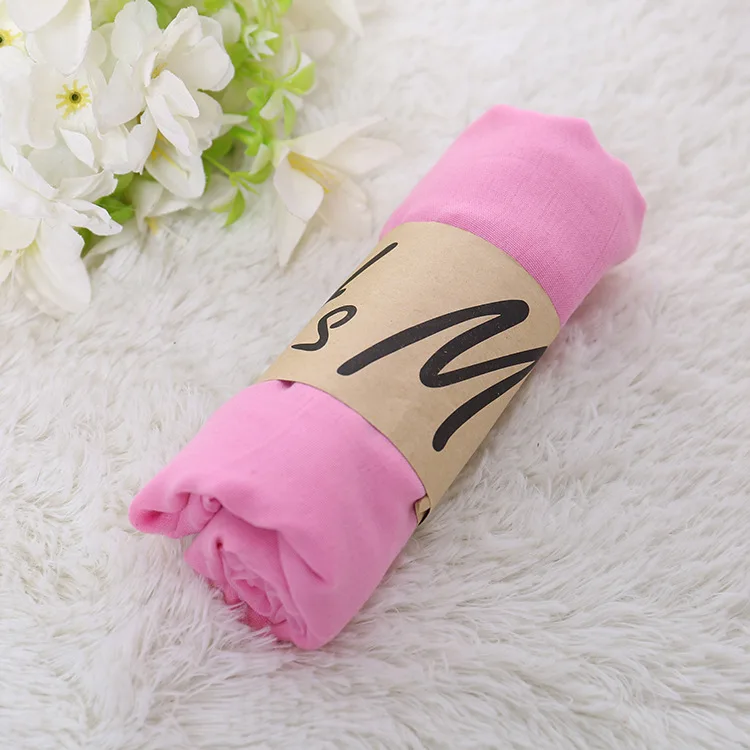 Pink TagerWilen льняные шарфы, одноцветная накидка, шаль, ультра роскошный бренд, мусульманский хиджаб, шарф, карамельный цвет, женские шарфы, 60x180 см - Цвет: Pink