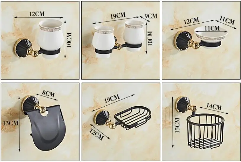 Новое поступление золотых и черных аксессуаров для ванной комнаты, держатель для бумаги, держатель для полотенец, держатель для туалетной щетки, держатель для полотенец, набор аксессуаров для ванной комнаты
